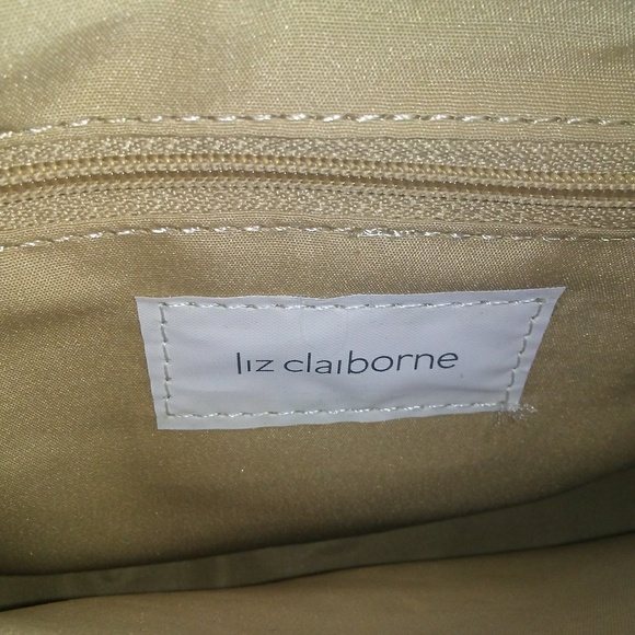 LIZ CLAIBORNE faux crocodile shoulder elegant bag - Picture 4 of 6